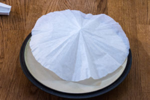 A freshly cut out cartouche use in Italian braising your ragout.