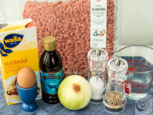 Ingredients for Swedish Meatballs. Ingredients for Swedish Meatballs.