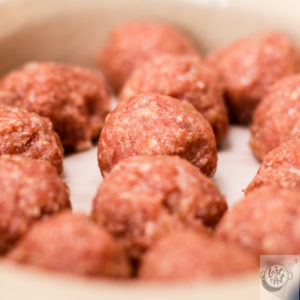 Image of rolled Mormor's Meatballs. Image of rolled Mormor's Meatballs.