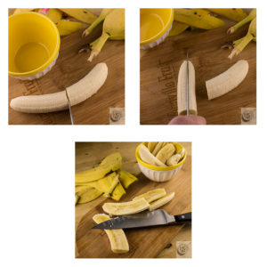 Prepping of bananas for the Flying Jacobs. Prepping of bananas for the Flying Jacobs.