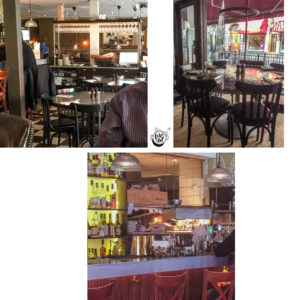 Views inside the bistro.