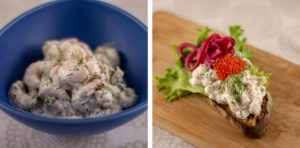 Skagen mix and a made Toast Skagen.