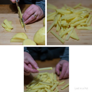 Potato prep for Jansson's frestelse.