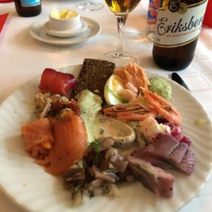 Julbord cold plate at Gymnasieskolan Vipan.
