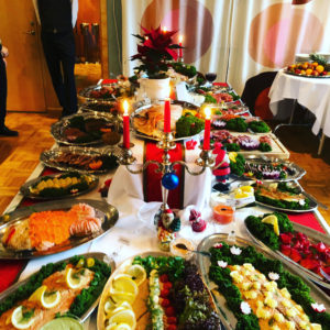 Christmas lunch (Julbord) at Gymnasieskolan Vipan.