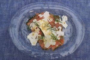 Cured Salmon with Terrine of Cauliflower & Maitre'd Sauce...