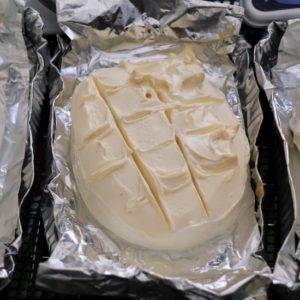Cold smoked cream cheese.