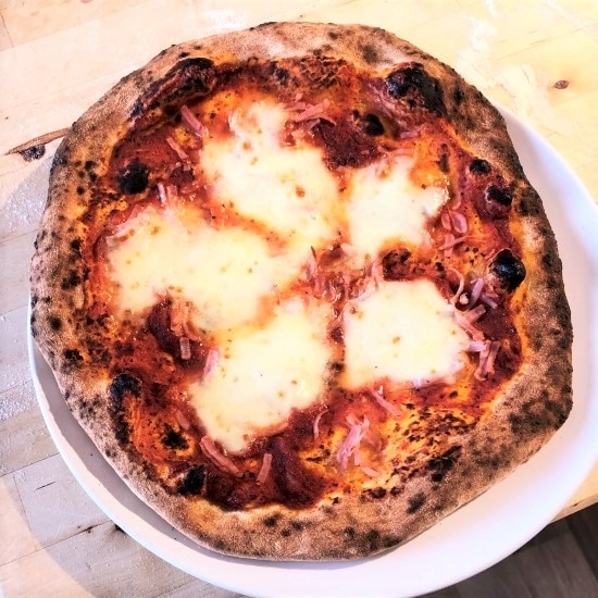 A Swedish capricciosa pizza.